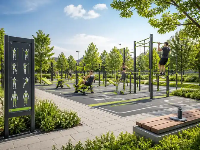 Idee e soluzioni per creare un parco fitness all'aperto pubblico