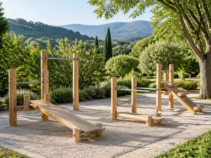 I migliori attrezzi fitness in robinia per il tuo spazio esterno