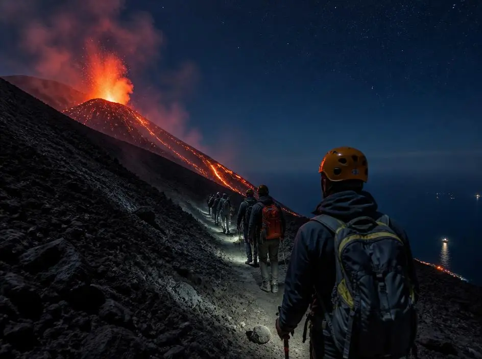 Organizzare una escursione notturna a Stromboli in sicurezza
