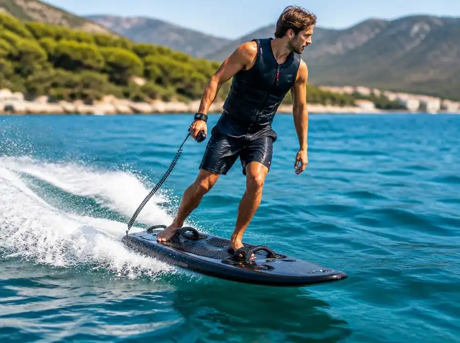 Sperimentare nuove onde con la moderna tavola da surf con motore
